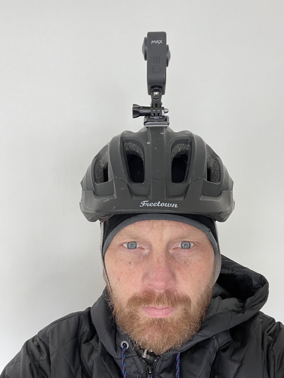 me with sideways mounted GoPro on helmet