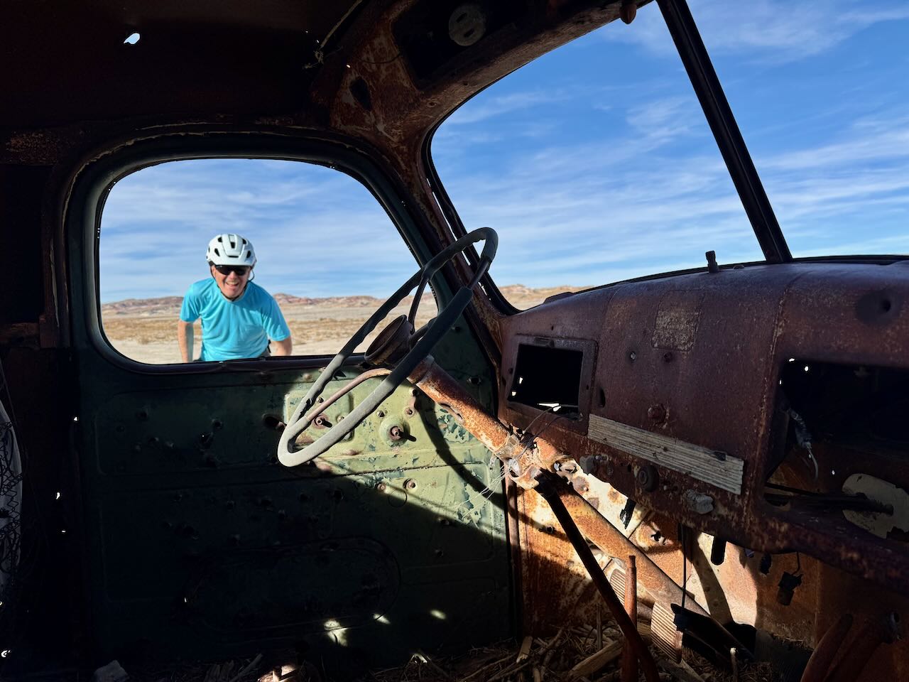 Deserted truck in the desert