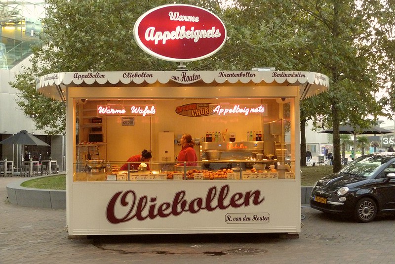 Oliebollenkraam in Amsterdam