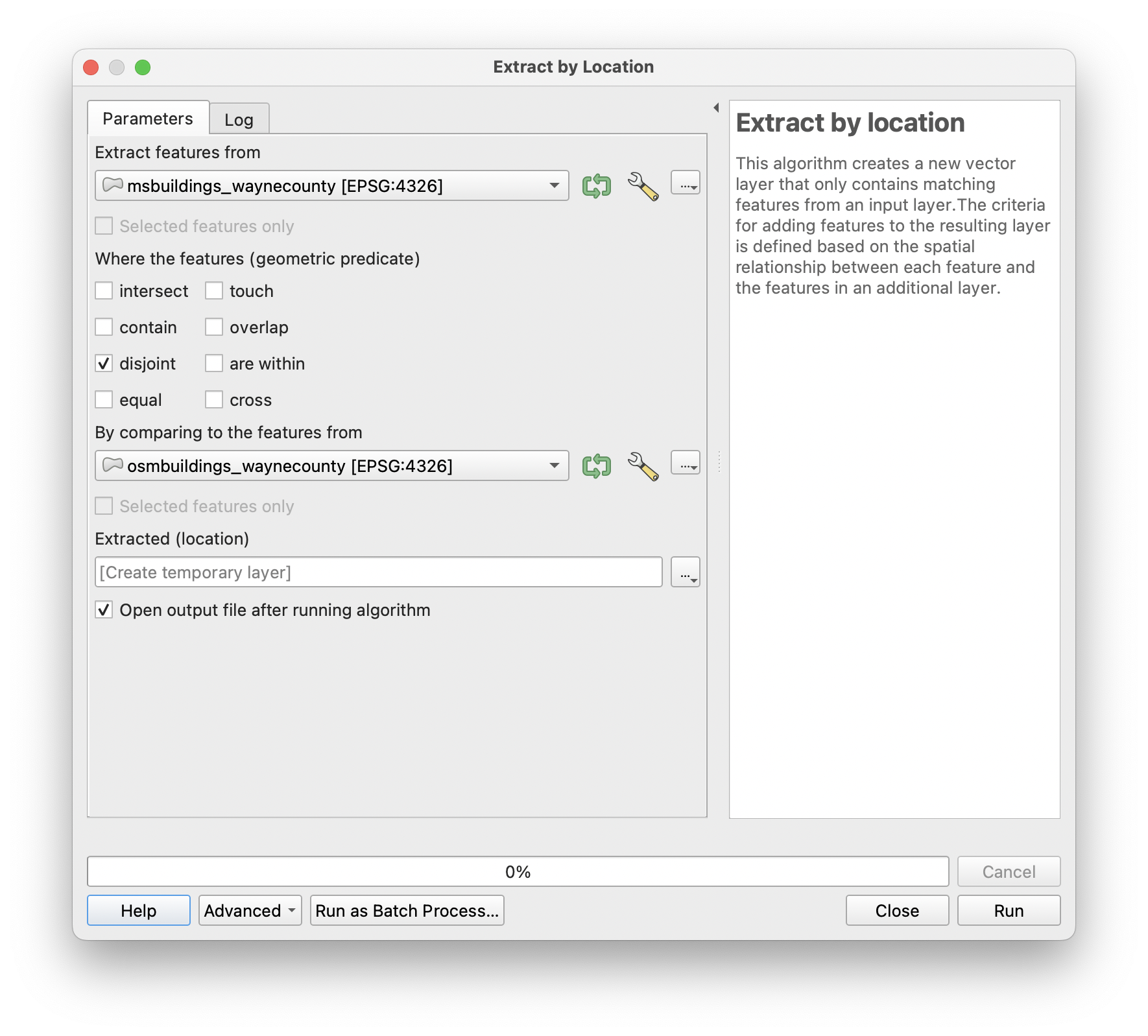 Buildings extraction in QGIS